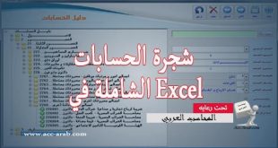 شجرة الحسابات الشاملة في Excel